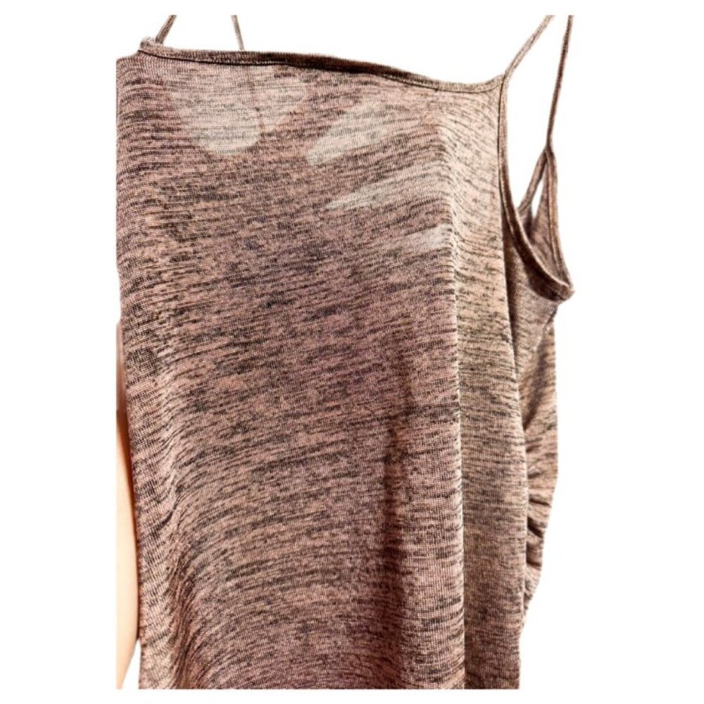 Express Ruched Side Cami Top Size M | Brown Sleeveless Stretch Tank Blouse - Picture 5 of 6